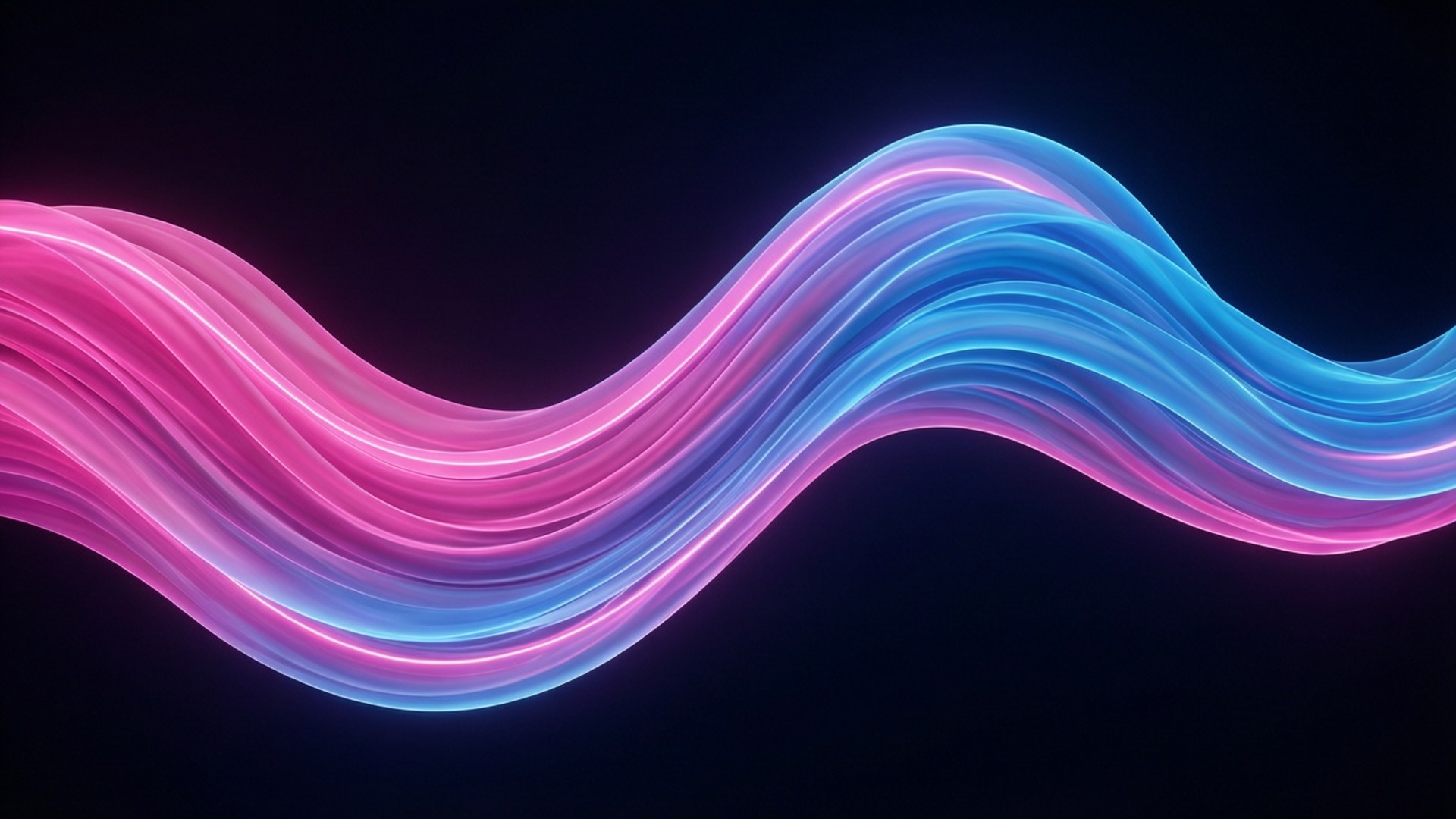 Wimbi la Neon Dhahania Picha ya Ukuta