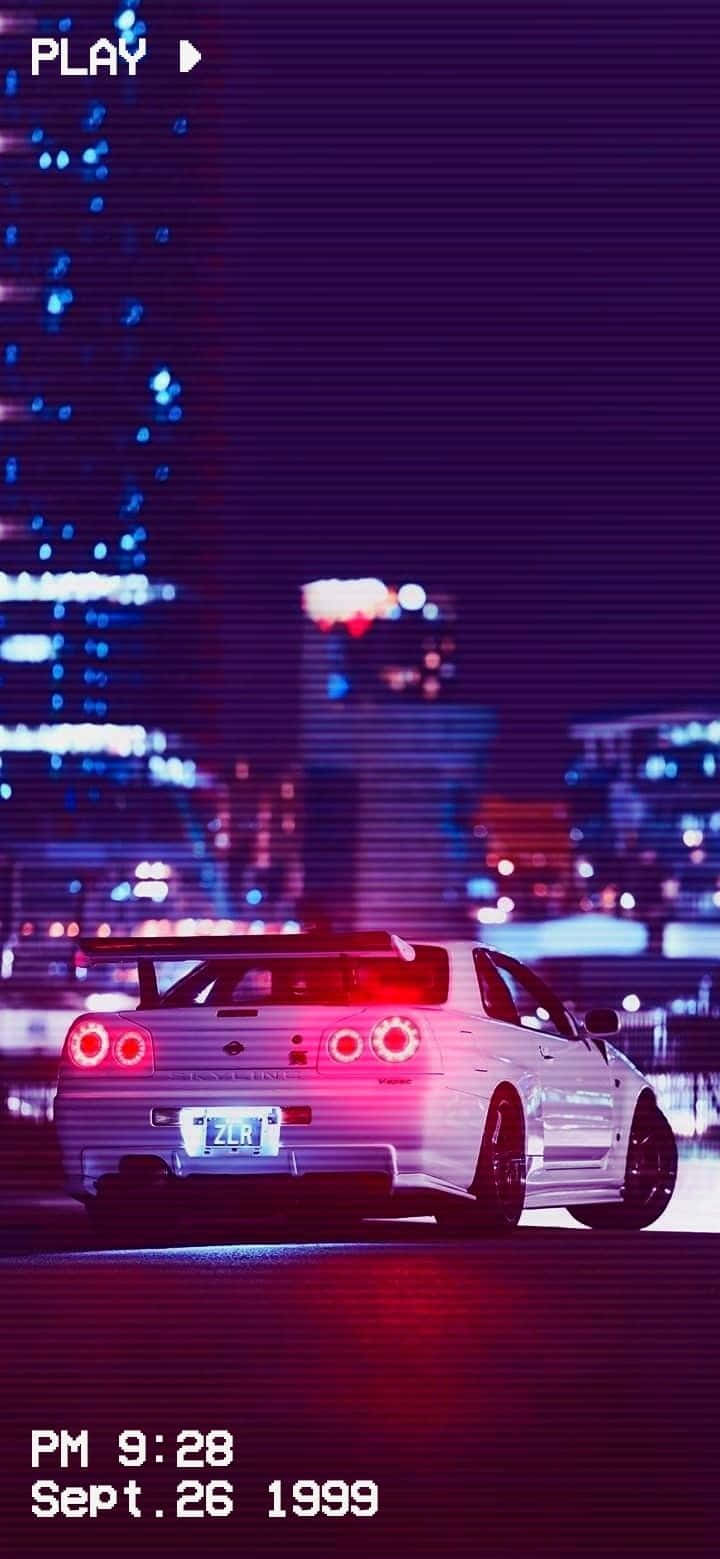 Wimbo wa zamani mitaani, Nissan Skyline JDM ya kikale Picha ya Ukuta