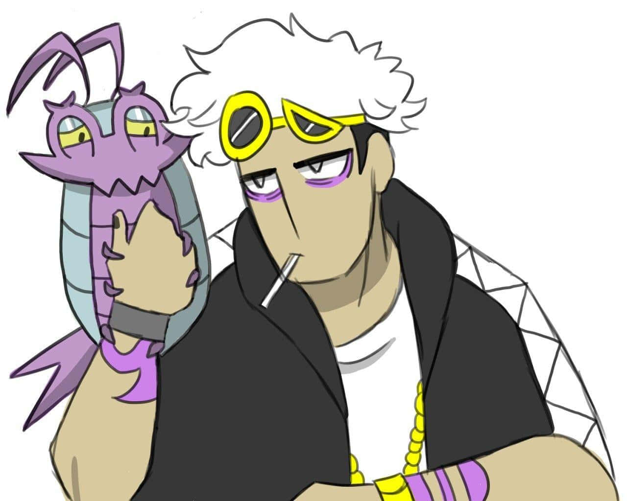 Wimpod Akiwa na Guzma Anayevuta Sigara Picha ya Ukuta
