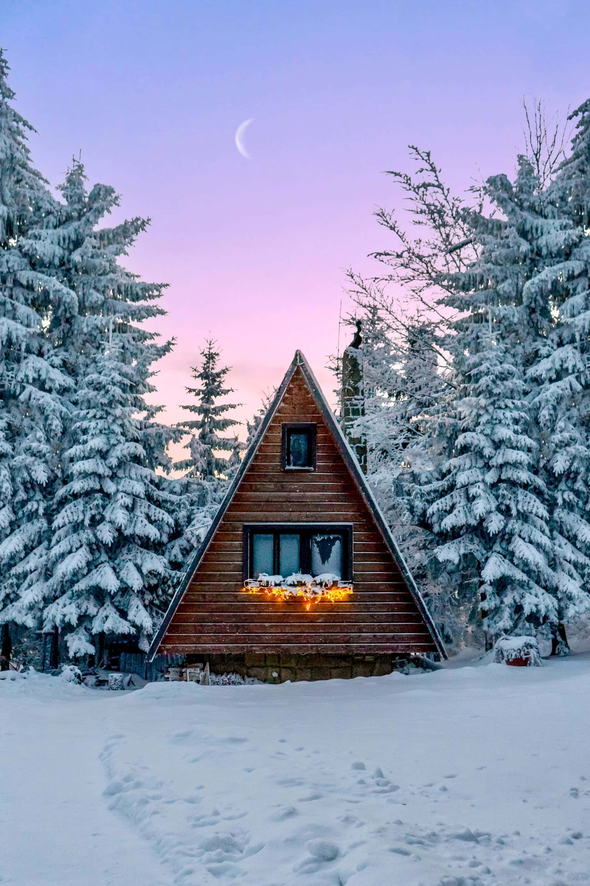 Winter iPhone Background Picha ya Ukuta