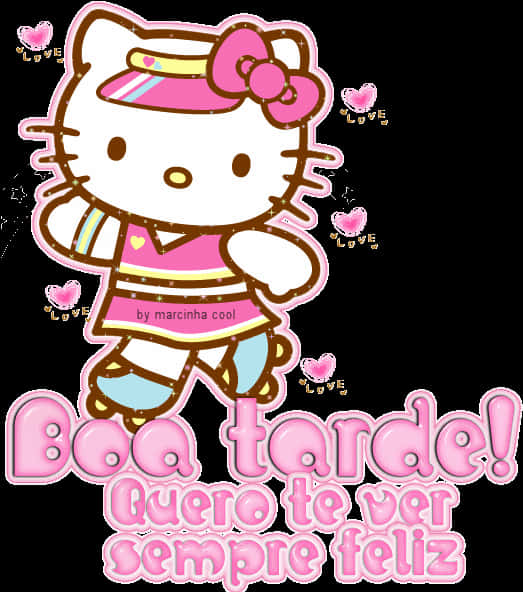 Wish ya Hello Kitty Boa Tarde Picha ya Ukuta