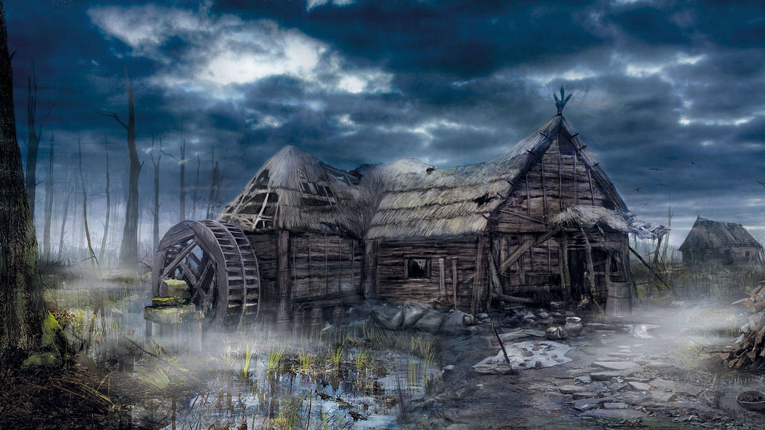 Witcher 3 Abandoned Home Picha ya Ukuta