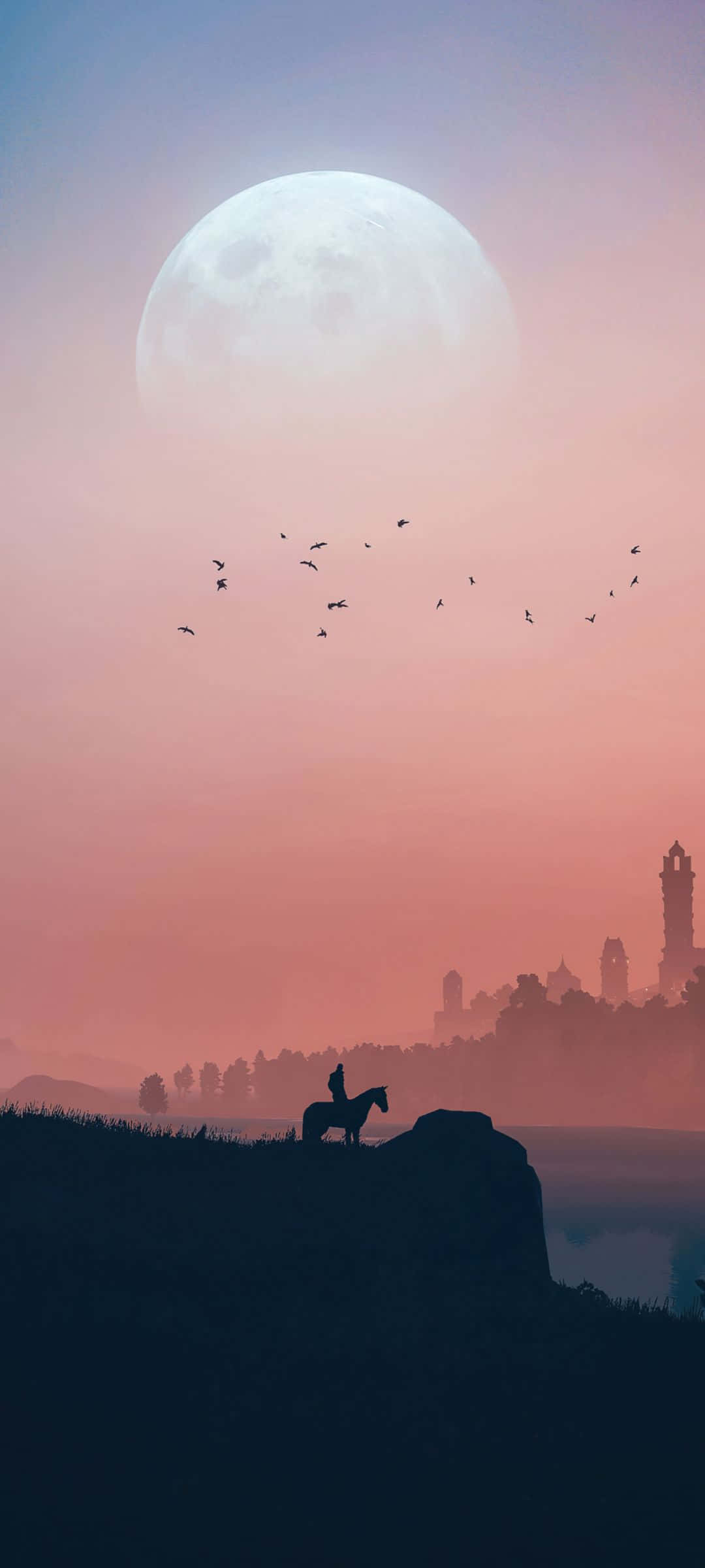 Witcher 3 Mandhari ya Pixel 3XL AMOLED Picha ya Ukuta