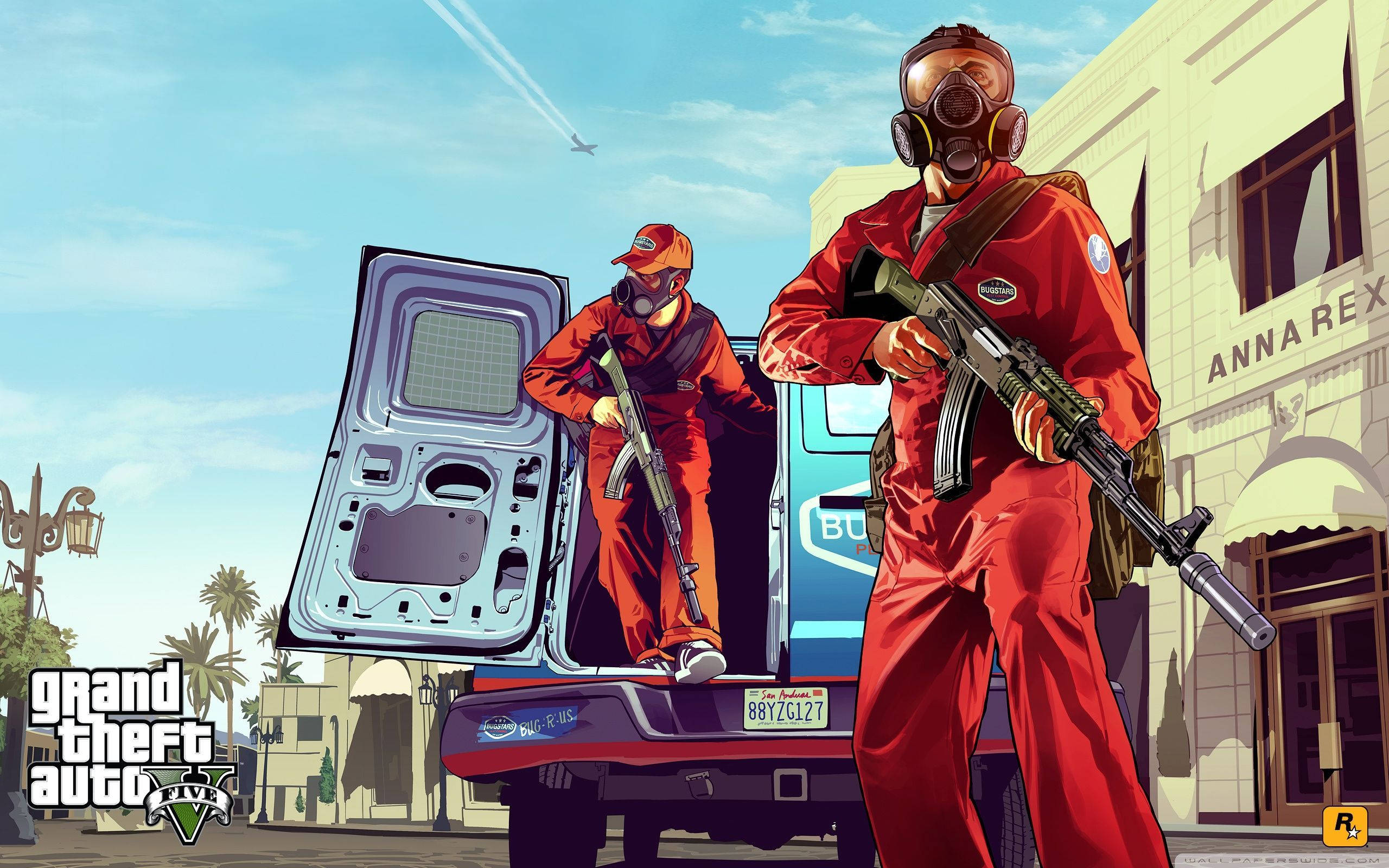 Wizi wa Benki GTA 5 1080p Picha ya Ukuta