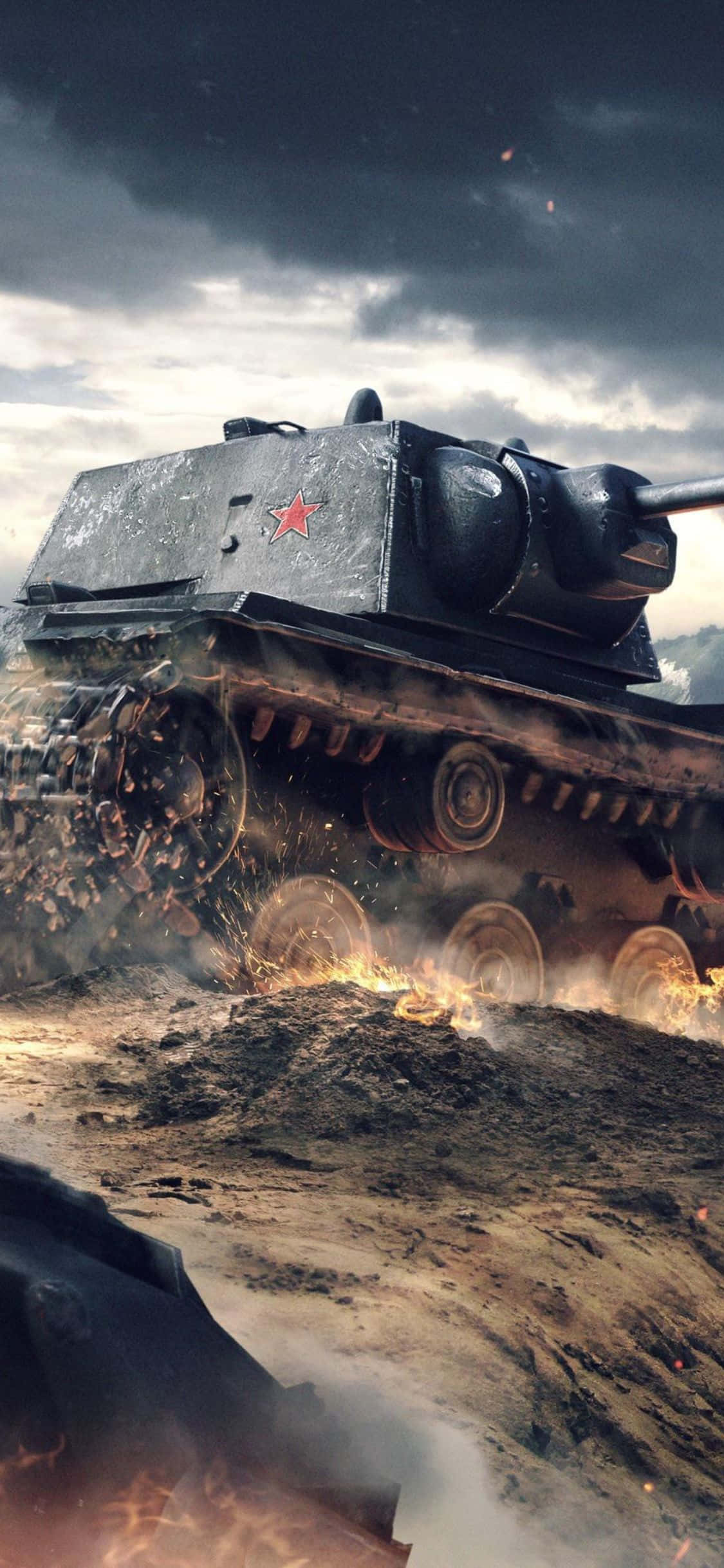 world of tanks - tanki katika jangwa Picha ya Ukuta