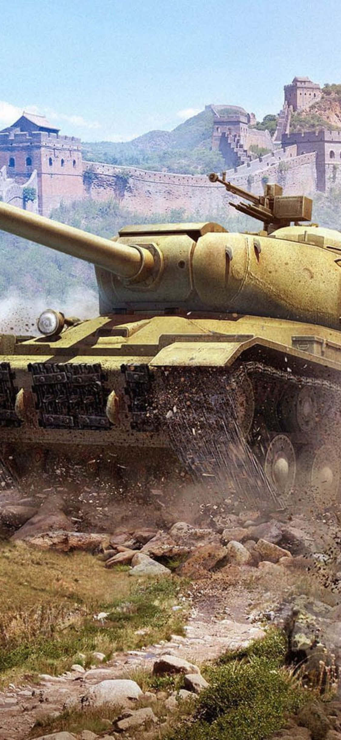 world of tanks - tanki katika jangwa Picha ya Ukuta