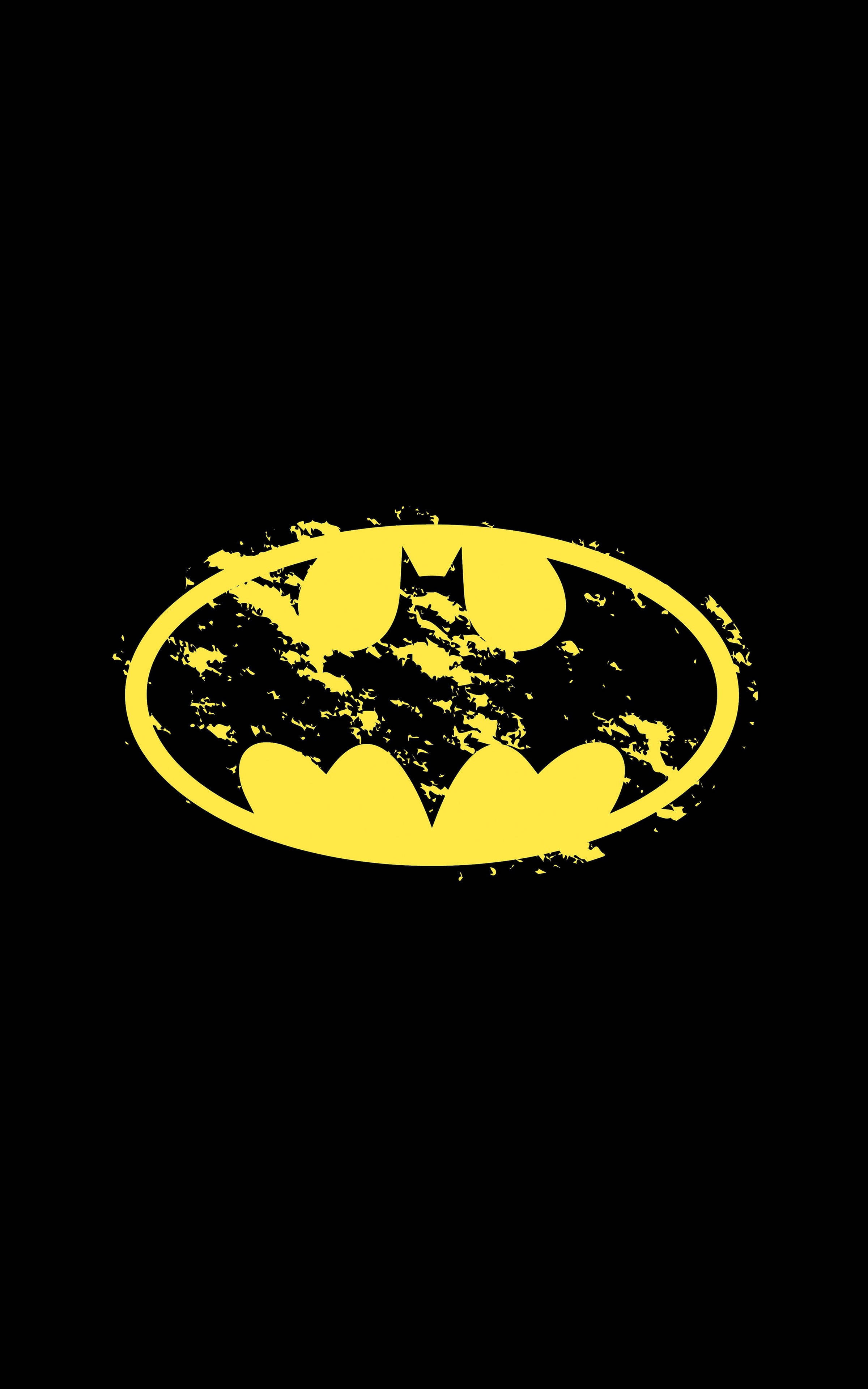 Worn Yellow Batman Logo iPhone Picha ya Ukuta