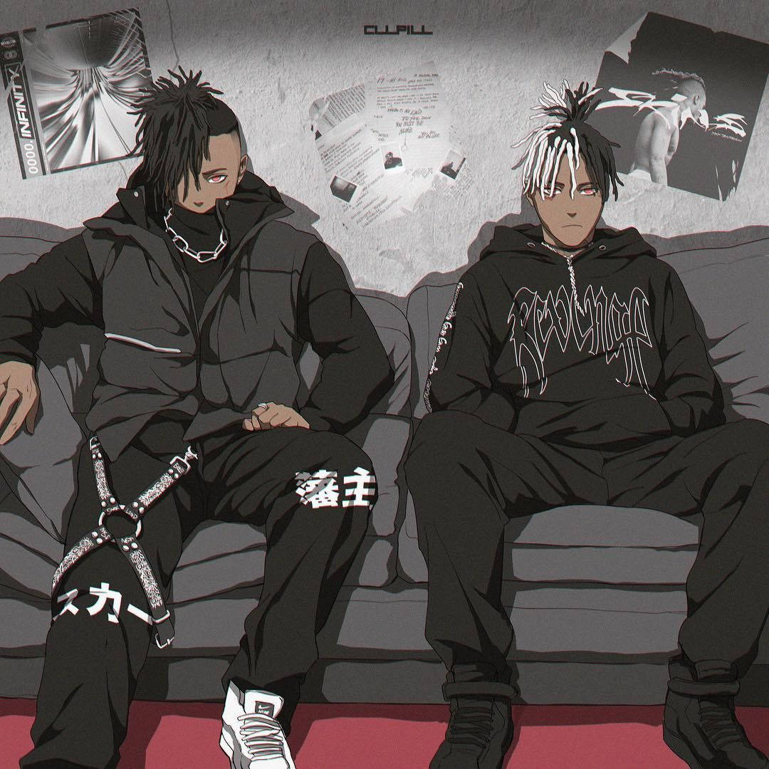 Xxxtentacion Anime Pamoja na Scarlxrd Picha ya Ukuta