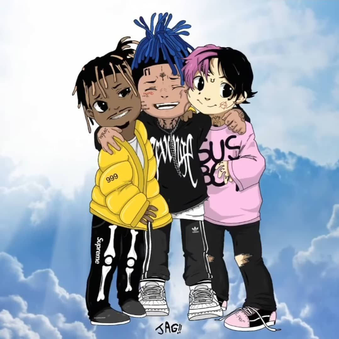 Xxxtentacion anime na marafiki Picha ya Ukuta