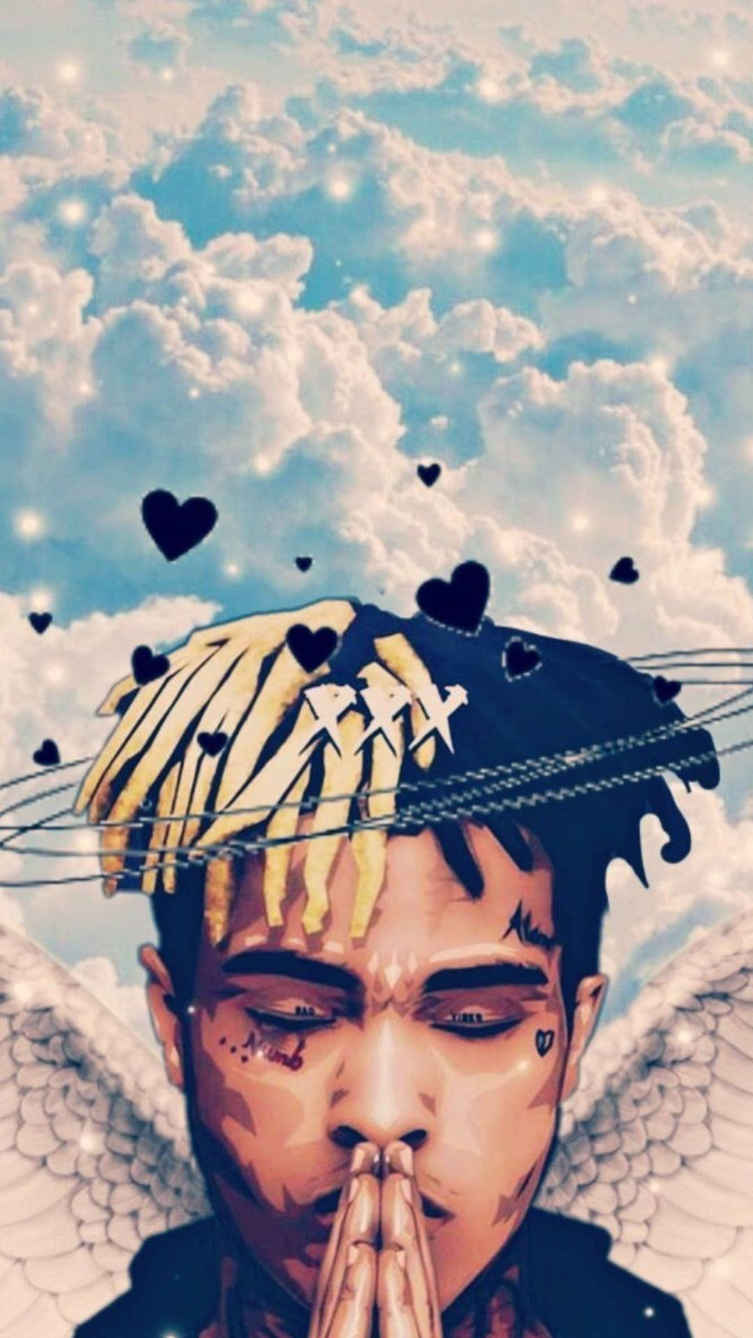 Xxxtentacion Malaika wa Anime Mabawa Picha ya Ukuta