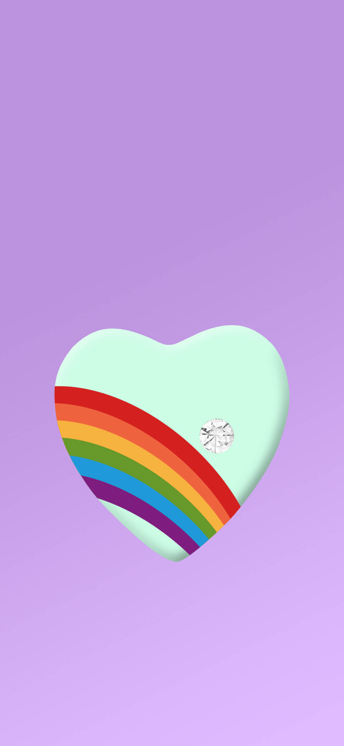 Y2K Moyo na Mchoro wa Rainbow Picha ya Ukuta