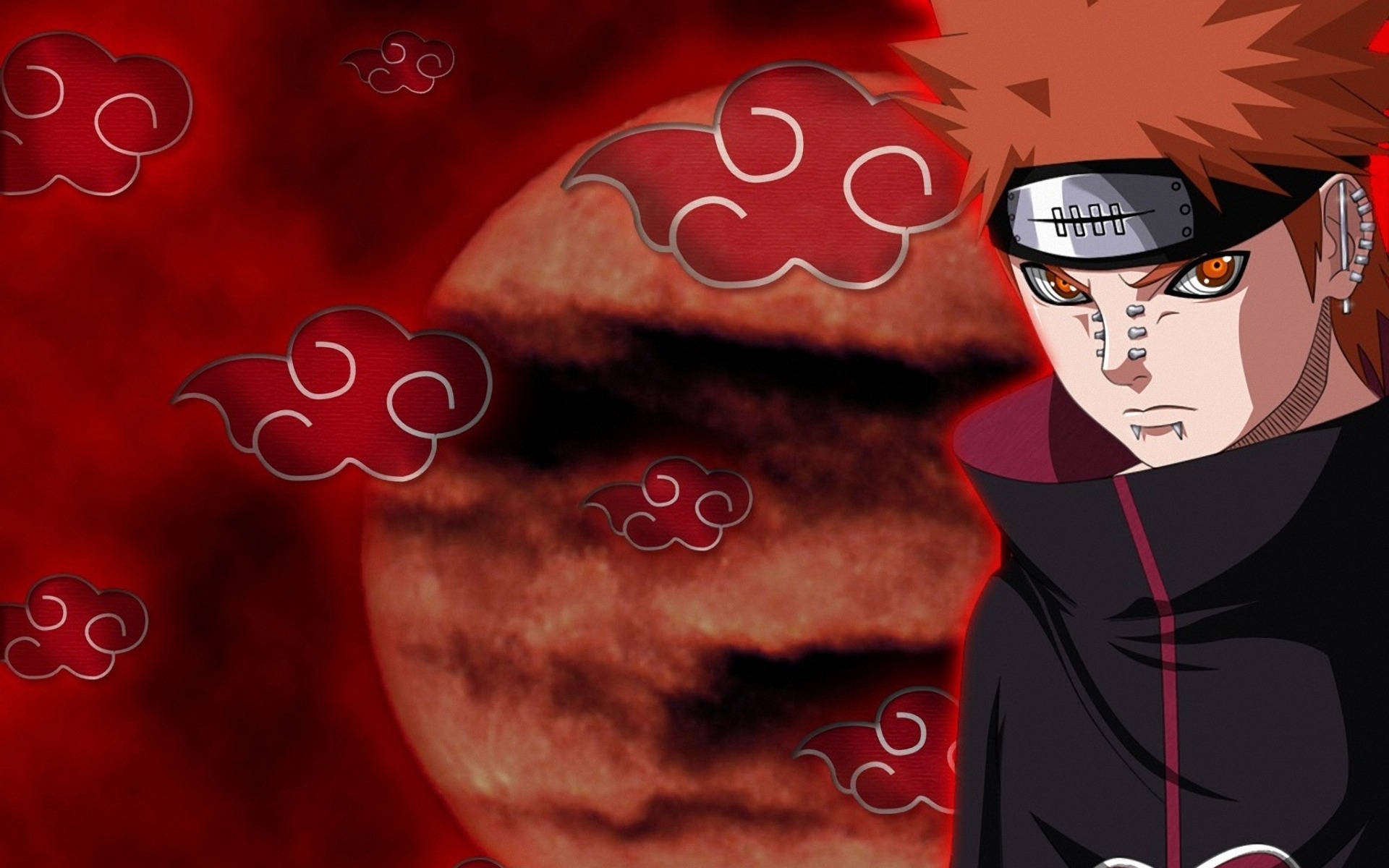 Yahiko Akatsuki Cloud iPhone Nyekundu Picha ya Ukuta