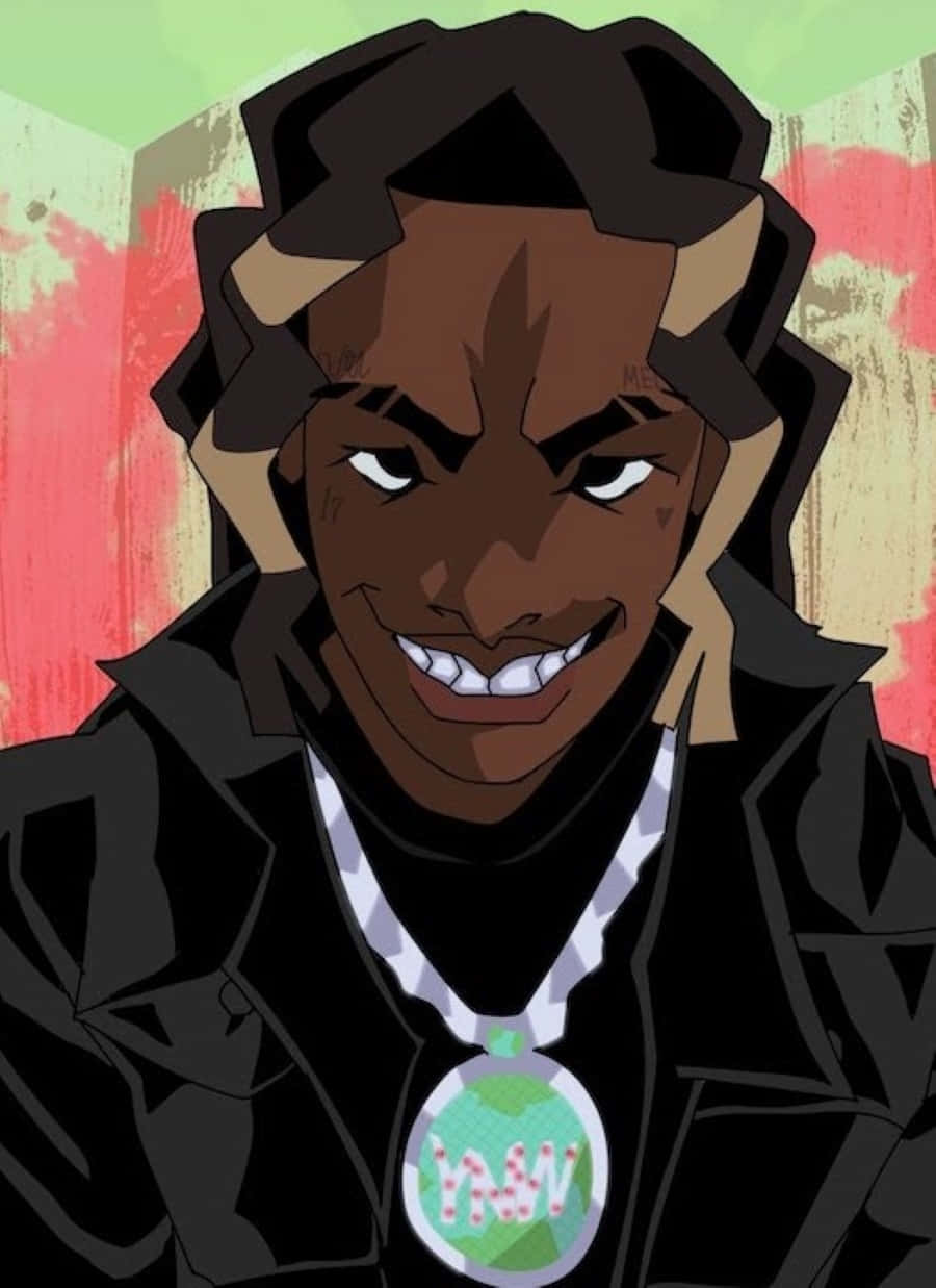 YNW Melly katika Staili ya Animated Picha ya Ukuta