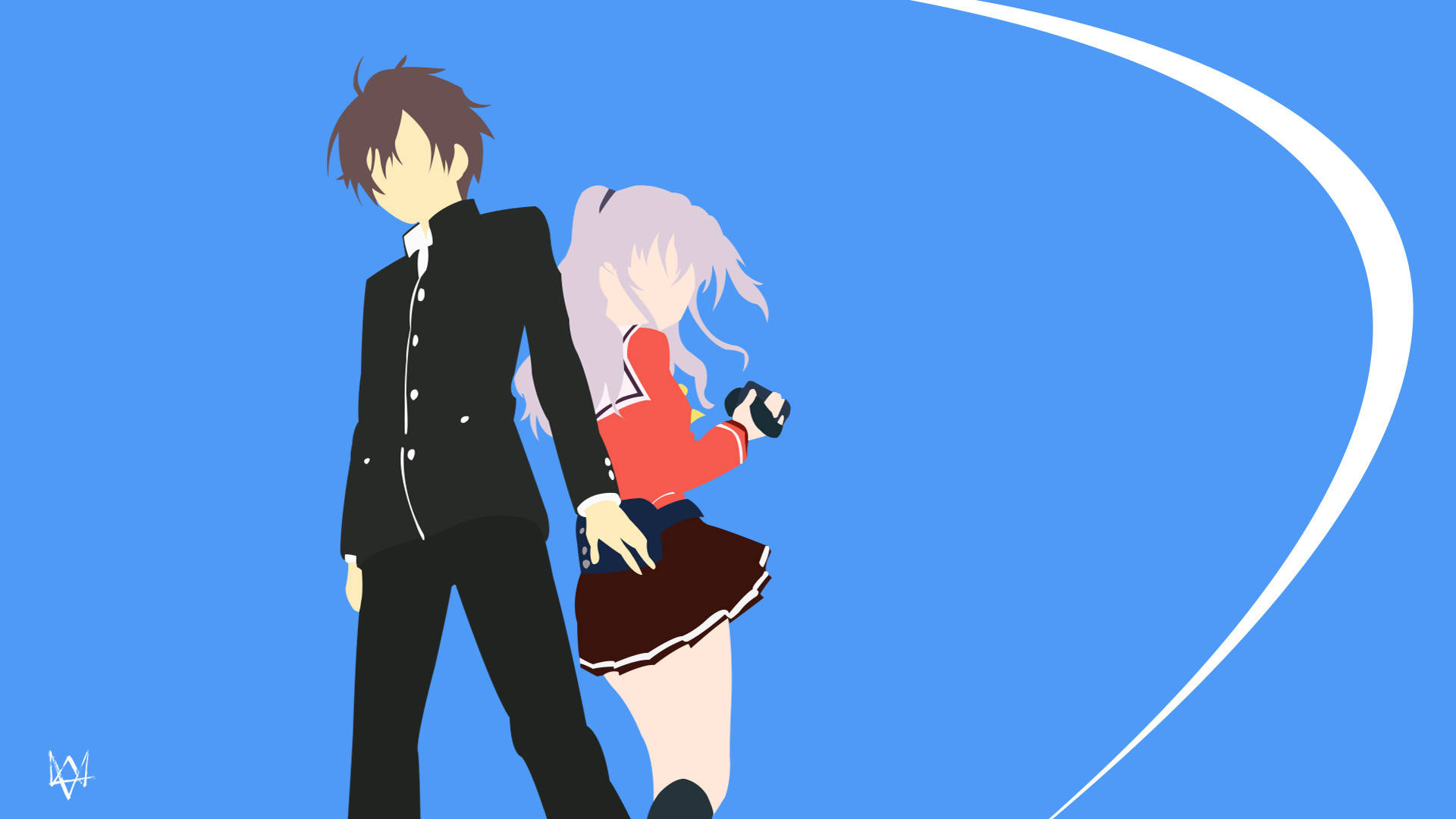 Yuu na Nao Charlotte Anime ya Kimaadili Picha ya Ukuta