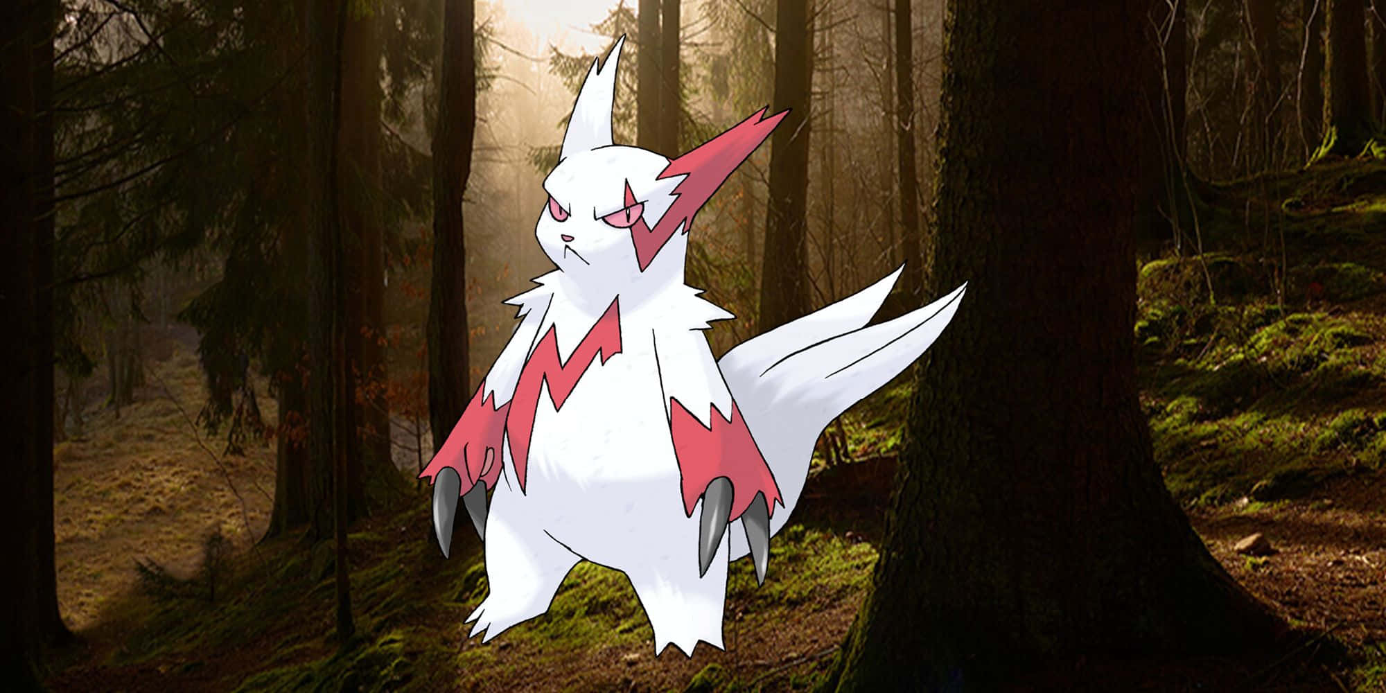 Zangoose Msituni Giza Picha ya Ukuta