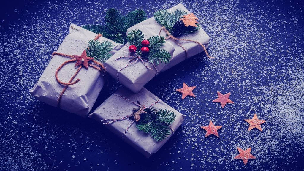 Zawadi Rahisi za Krismasi Picha ya Ukuta