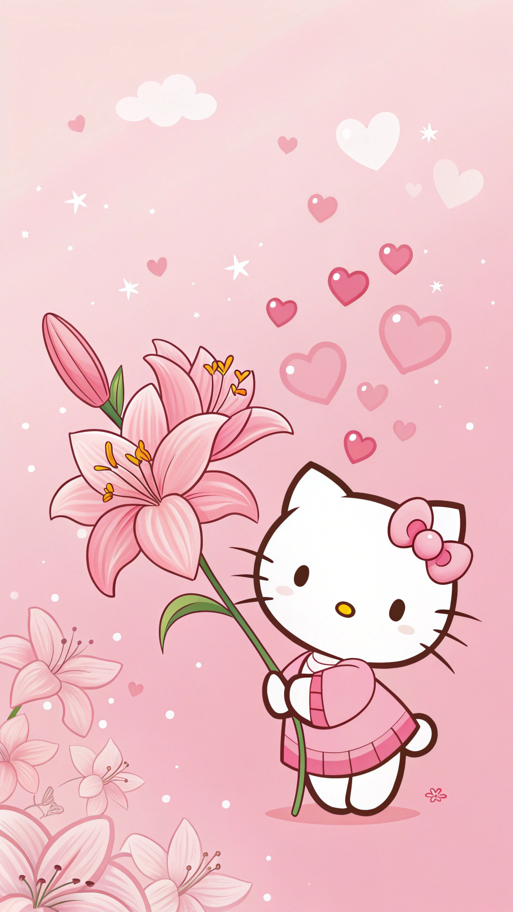 Zawadi ya Hello Kitty Itayarisha Moyo Wako Picha ya Ukuta