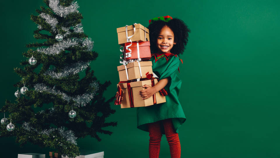 Zawadi za Krismasi za Msichana wa Elf Picha ya Ukuta