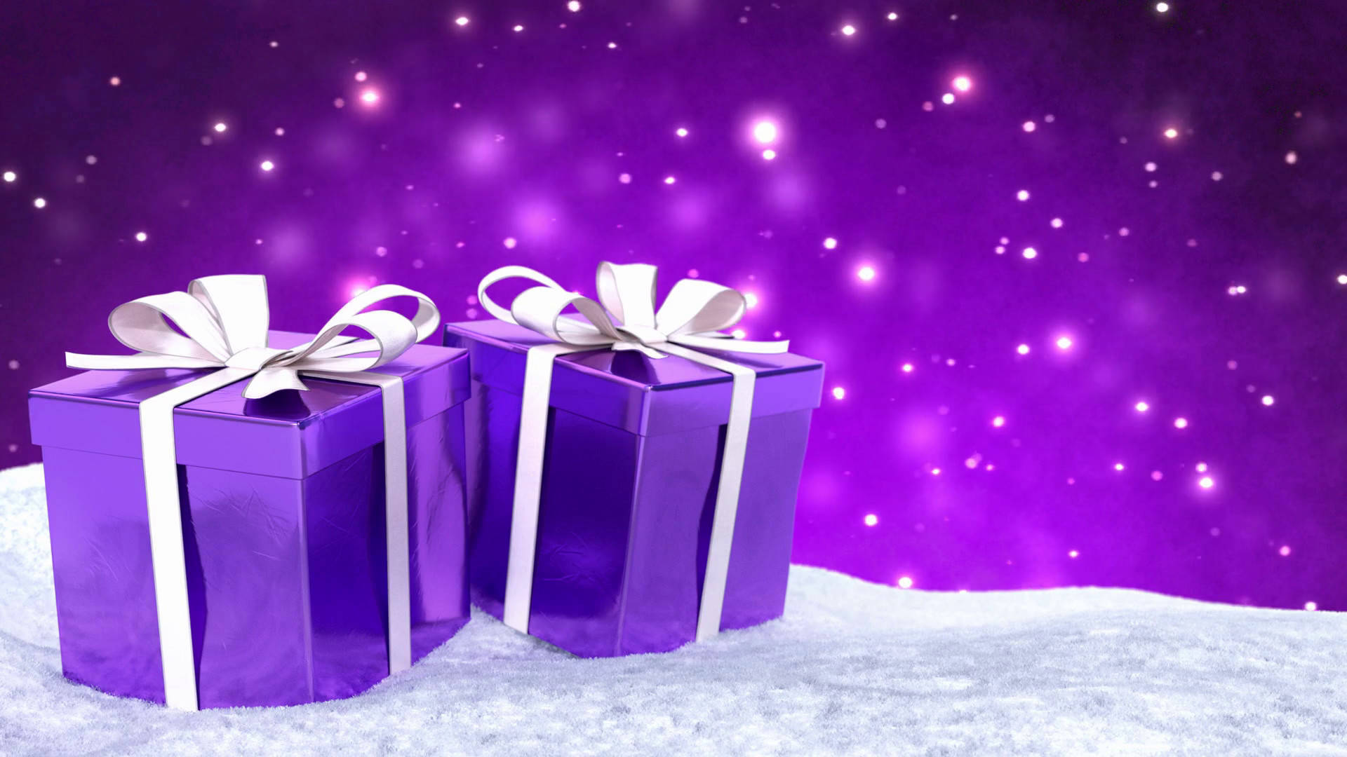 Zawadi za Krismasi za Rangi ya Mauve Picha ya Ukuta