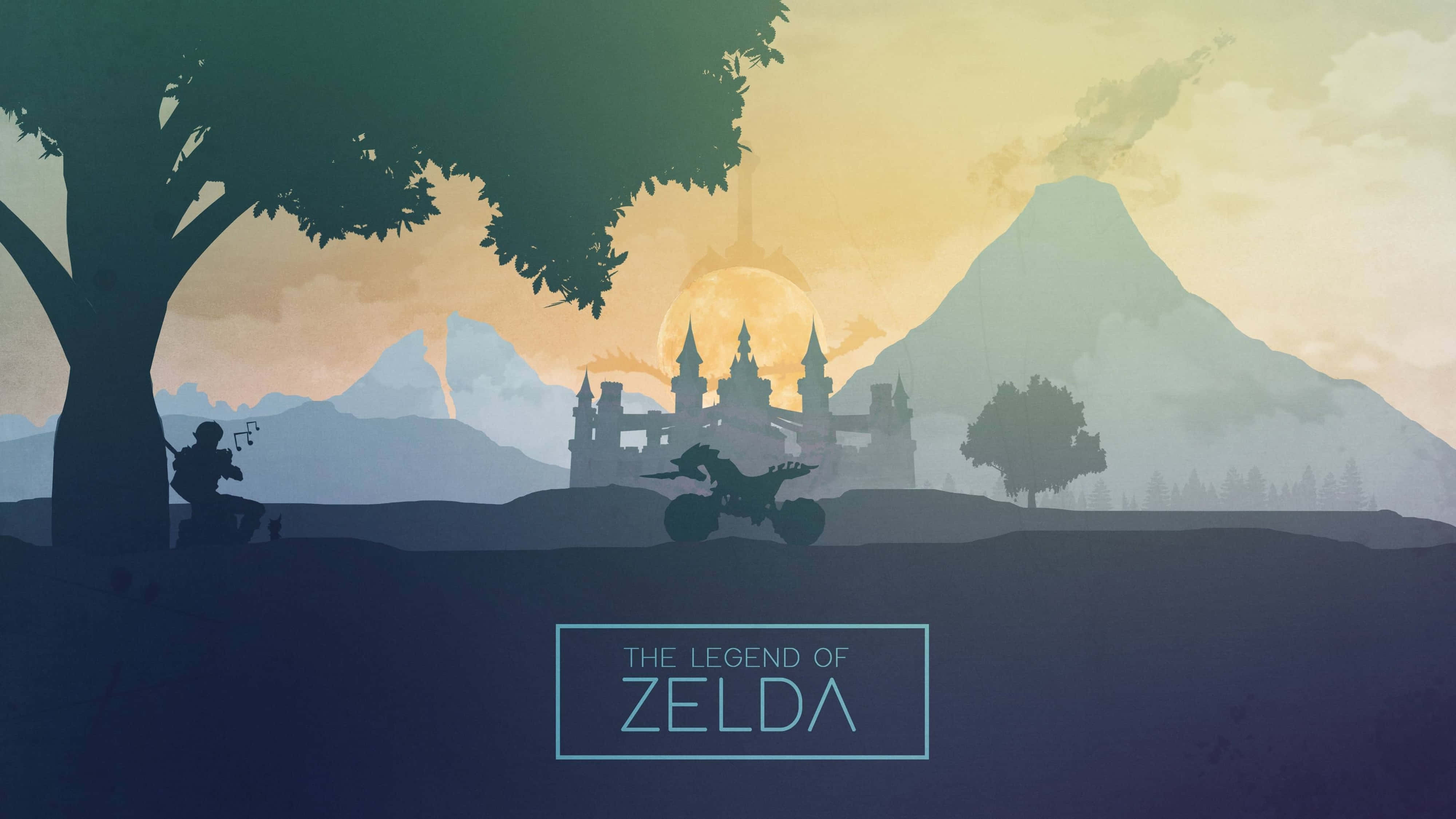 Zelda Breath Of The Wild 4K Sanaa ya Tabaka Picha ya Ukuta