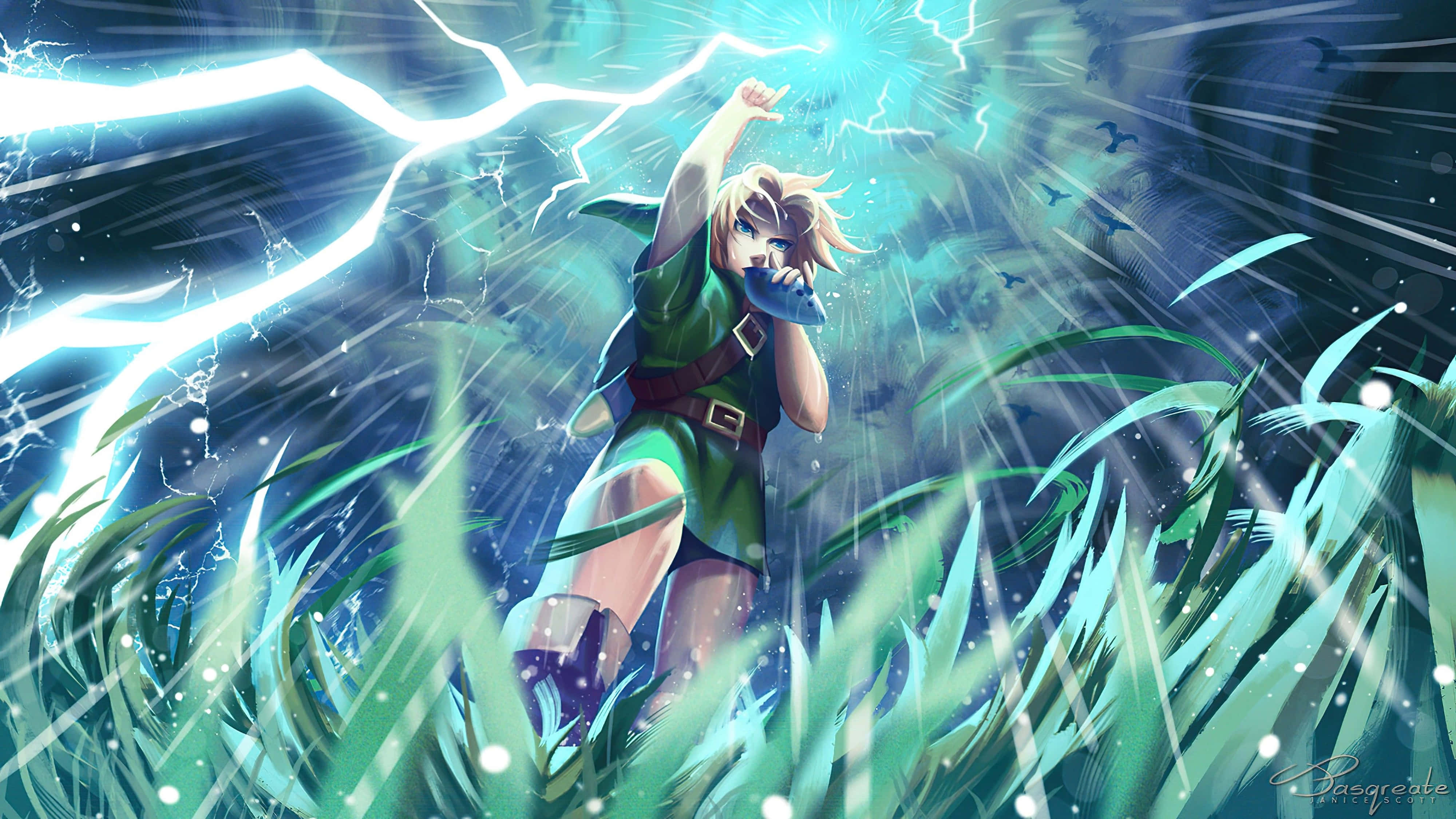 Zelda Breath Of The Wild 4K Umeme Picha ya Ukuta