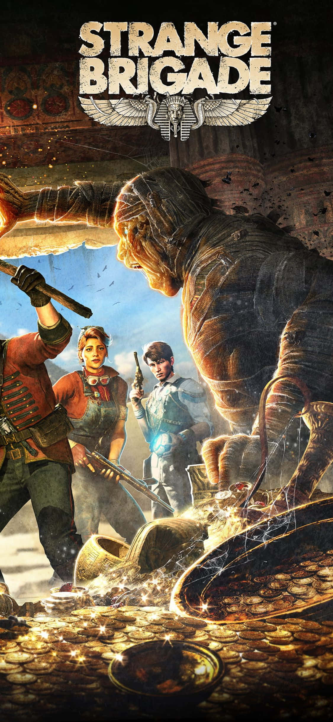 Zombie Inayowakimbia Hazina iPhone X Strange Brigade Background Picha ya Ukuta