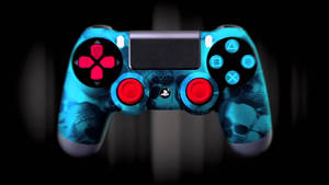 4K PS4 yenye Nakshi ya Fuvu la Neon — Fuvu Picha ya Ukuta
