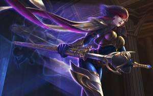 4K Simu ya Mchezo Fiora LOL — Zambarau aesthetic GIF Picha ya Ukuta