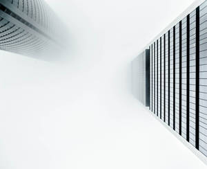 4k White Two Skyscrapers
