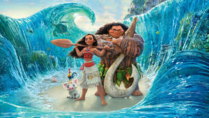 8k 7680x4320 Ultra Hd Resolution Desktop Moana — 5120x1440 Picha ya Ukuta
