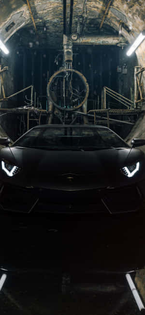 Black Lamborghini Iphone — Oppo Find X9s Pro Picha ya Ukuta