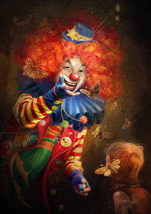 Picha ya mchwa, sanaa, tabasamu, makeup, circus, hisia — Oppo Pad 6 Picha ya Ukuta