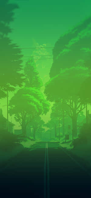 Green Aesthetic background — iPhone 15 Picha ya Ukuta