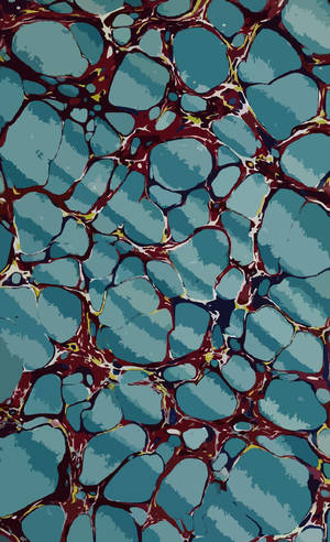Blue marble with red lines and spots on textured wall surface. Flooring designs. — Galaxy Tab S10 Ultra Picha ya Ukuta