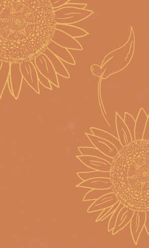Aesthetic Sunflower Background — Galaxy Tab A Picha ya Ukuta