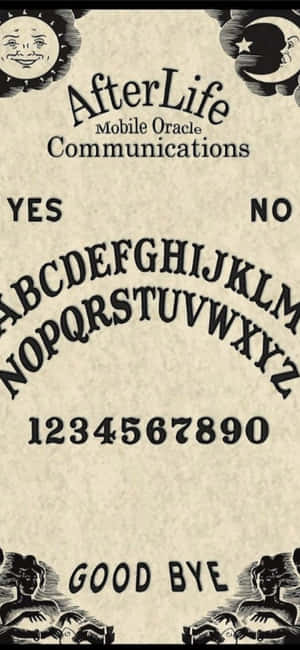 A vintage Ouija Board on a mystical wooden surface. — Galaxy C Picha ya Ukuta