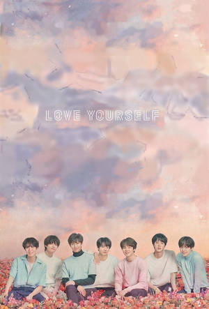 Aesthetic Bts Kitanda cha Maua ya Waridi — Ustadi wa BTS Picha ya Ukuta