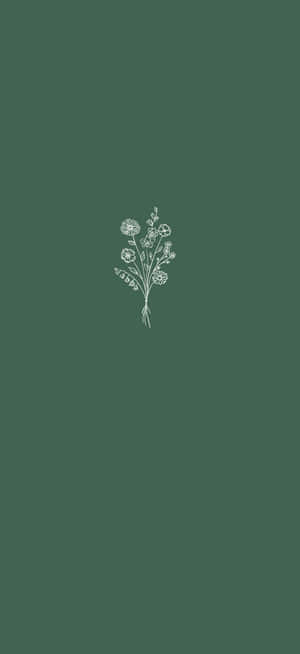 Bouquet ya Mwani ya Kijani Aesthetic Minimal — Realme P4 Power Picha ya Ukuta