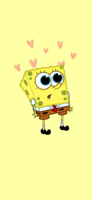 SpongeBob Mazingira na Moyo Mdogo — Realme P4x Picha ya Ukuta
