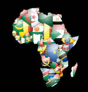 Africa Map With Flags wallpaper — Galaxy Z Flip7 FE Picha ya Ukuta