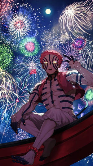 Akaza wa Kizuki Kumi Kumi wa Demon Slayer — Demon slayer phone Picha ya Ukuta