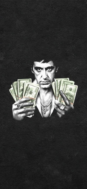 Al Pacino Scarface Wad Of Cash — Galaxy S24 Picha ya Ukuta
