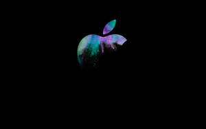 Sanaa ya abstract ya kuchafua rangi ya spray ya alama ya kichwa cha Apple kwa MacBook Pro.