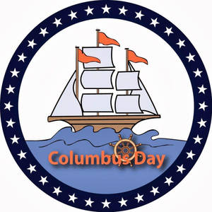 Mandhari ya alama ya mwitu ya Columbus Day — Pixel Watch Picha ya Ukuta