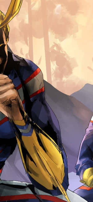 All Might background — Galaxy F07 Picha ya Ukuta
