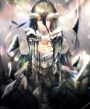 Beautiful HD Albedo Overlord wallpaper — Galaxy Z Fold 5 Picha ya Ukuta