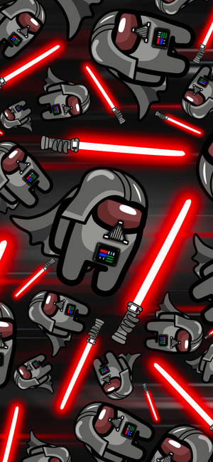 Darth Vader Crossover Among Us 4k — iPhone 16 Pro Max Picha ya Ukuta