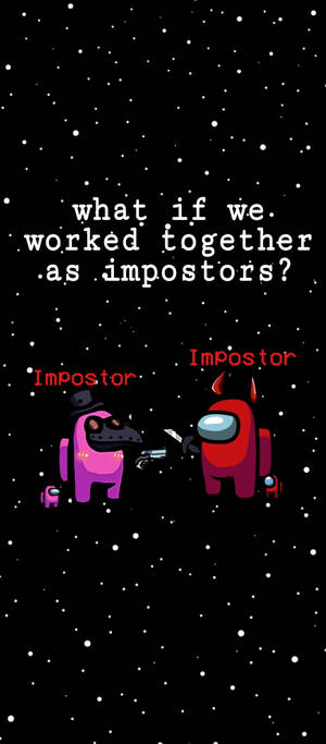 Among Us Impostor Teamwork — OnePlus 11 Picha ya Ukuta