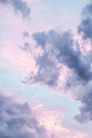Anga la Blueberry la iPhone ya Rangi ya Pasteli — Pastel iPhone Picha ya Ukuta