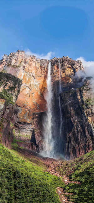 Angel Falls Under The Blue Sky — Vivo V80 Lite Picha ya Ukuta